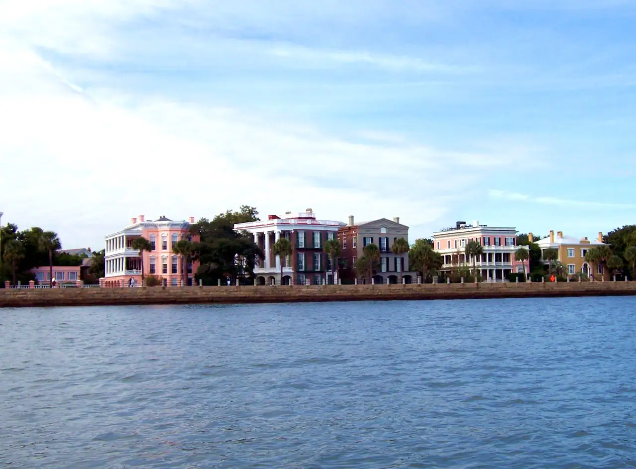 Historic homes along The Battery in Charleston South Carolina